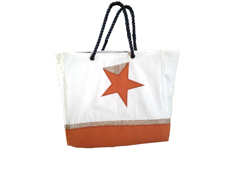 PETIT SAC DE PLAGE FOND ETOILE ET STRASS ORANGE PETIT SAC DE PLAGE FOND ETOILE ET STRASS ORANGE