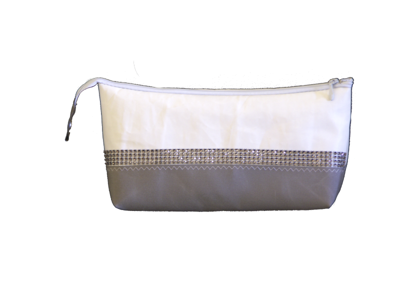 TROUSSE DE TOILETTE FOND TAUPE STRASS MARRON TROUSSE DE TOILETTE FOND TAUPE STRASS MARRON
