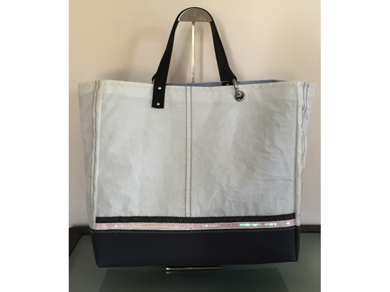 PETIT SAC DE PLAGE FOND ANTHRACITE GALON SEQUINS ROSE ET TRESSE ANTHRACITE PETIT SAC DE PLAGE FOND ANTHRACITE GALON SEQUINS ROSE ET TRESSE ANTHRACITE