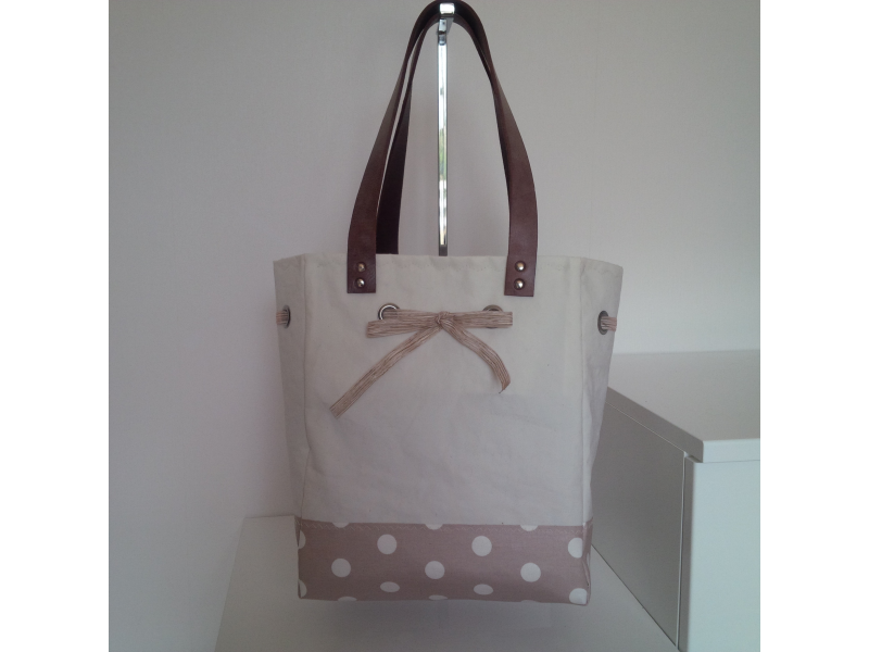 MINI SAC FOND COTON ENDUIT ROSE POIS BLANCS GALON rose MINI SAC FOND COTON ENDUIT ROSE POIS BLANCS GALON rose
