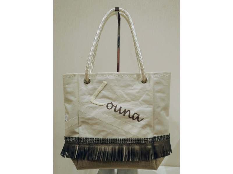 MINI SAC FOND SABLE FRANGES SIMILI MORDORE PEINTURE MINI SAC FOND SABLE FRANGES SIMILI MORDORE PEINTURE